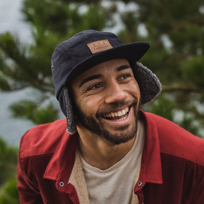 Exclusive Passenger's Twill Daytime Sherpa Lined Hat Faded Black