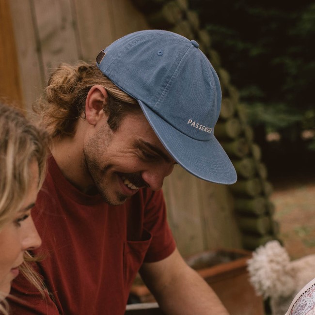 Exclusive Passenger's Byron Recycled Cotton 5 Panel Cap Stone Blue