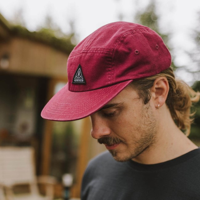 Passenger Exclusive Fixie Recycled Cotton 5 Panel Cap Russet