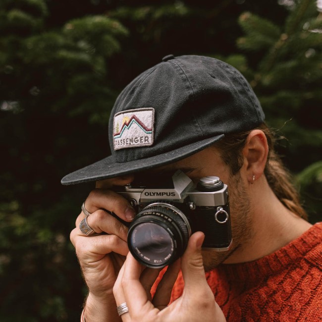 Exclusive Passenger's Fluke Recycled Cotton 5 Panel Cap Faded Black