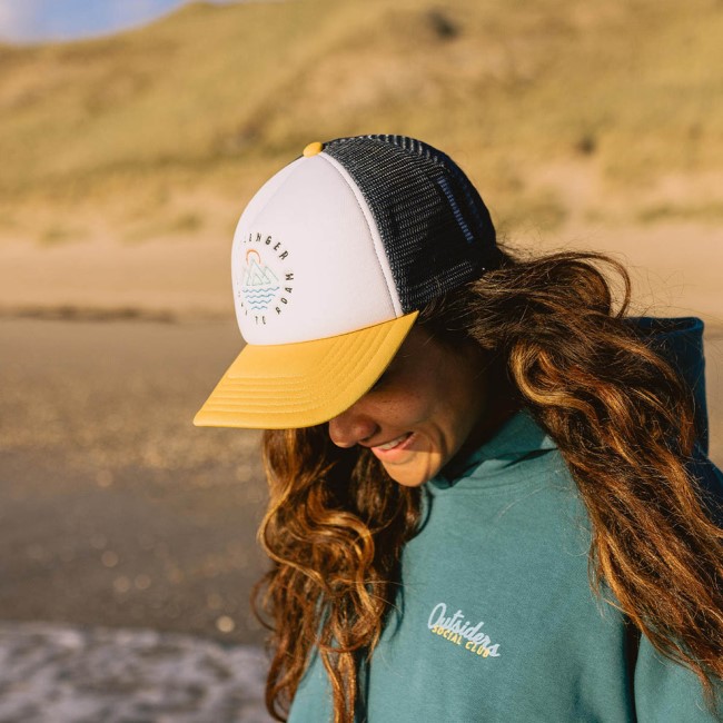 Passenger Exclusive Margins Snapback Trucker Cap Sunrise Orange