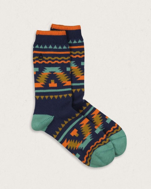 Passenger Exclusive Hytte Organic Midweight Socks Navy