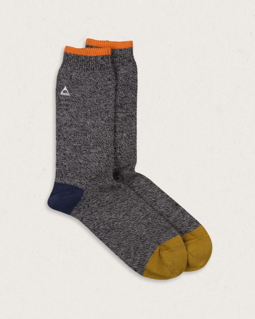 Passenger Exclusive Bothy Organic Midweight Socks Black/Charcoal Marl
