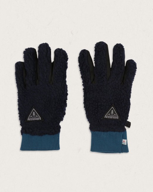 Passenger Exclusive Snowfall Recycled Sherpa Gloves Deep Navy