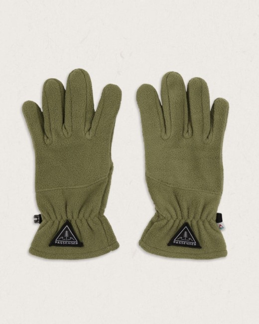 Passenger Exclusive Daytrip Recycled Polar Fleece Touch Screen Gloves Khaki