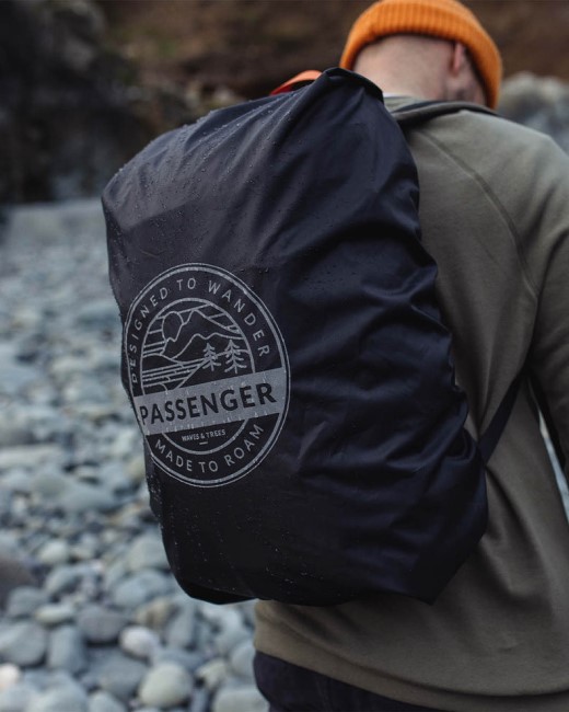 Passenger Exclusive Recycled Waterproof Backpack Cover (18-35L) Black