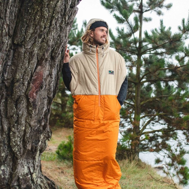 Exclusive Passenger's Good Times Recycled Sleep Sack Chinchilla Brown/Sunrise Orange