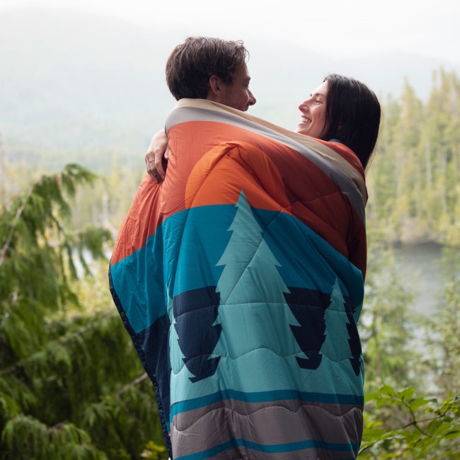 Passenger Exclusive Nomadic Recycled Sherpa Blanket Turquoise/Rust