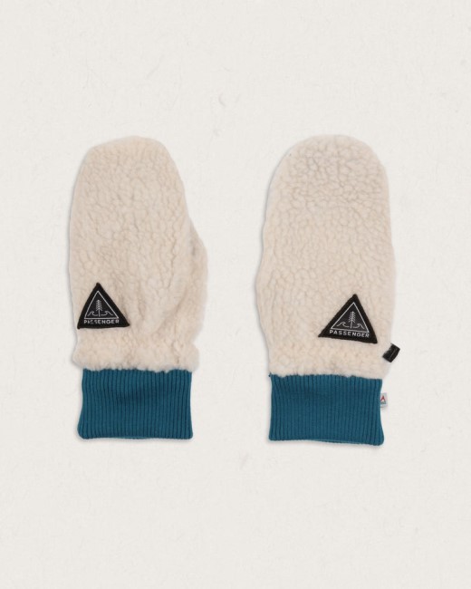 Passenger Exclusive Snowfall Recycled Sherpa Mittens Warm Ivory