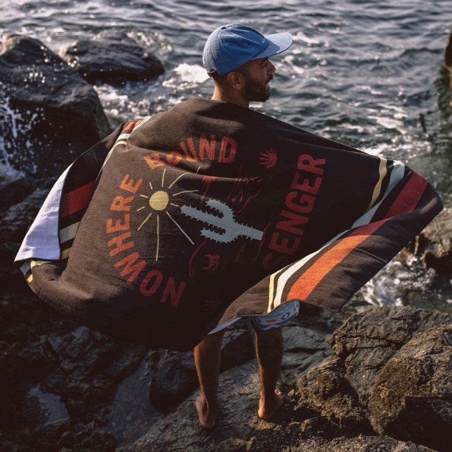 Passenger Exclusive Portland Recycled Beach Towel Faded Black