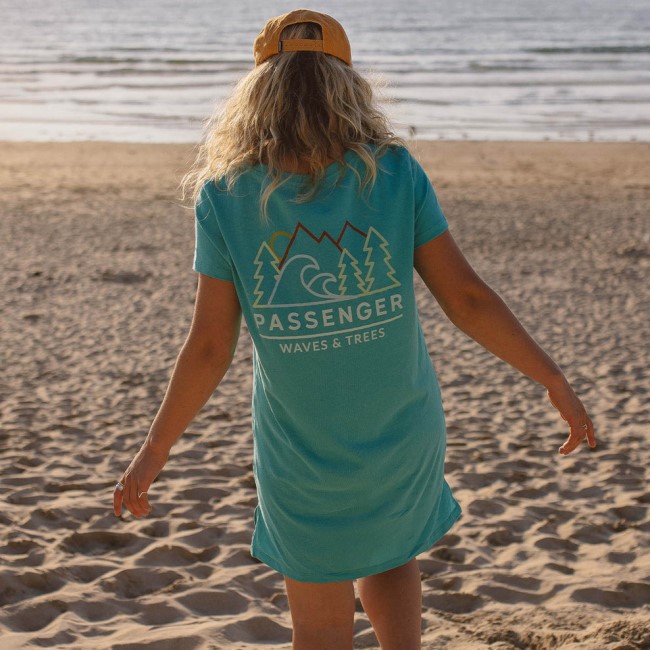 Passenger Exclusive Dweller T-Shirt Dress Viridian Green