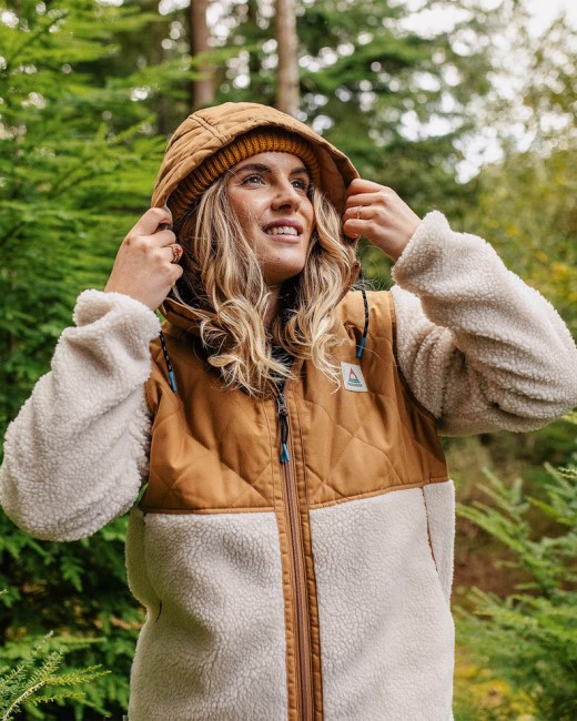 Passenger Exclusive Sefton Recycled Deep-Pile Sherpa Fleece Warm Ivory