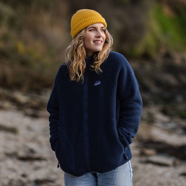 Passenger Exclusive Fairbanks Full Zip Recycled Sherpa Fleece Navy