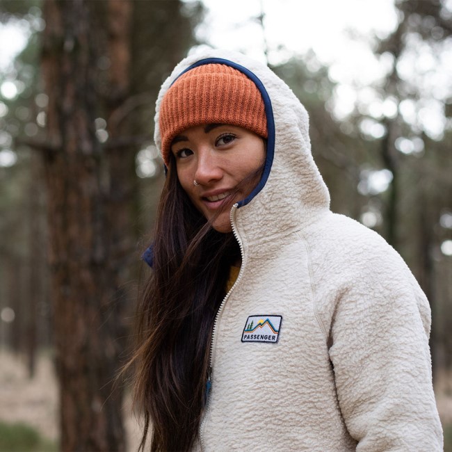 Passenger Exclusive North Coast Full Zip Recycled Sherpa Fleece Oatmeal
