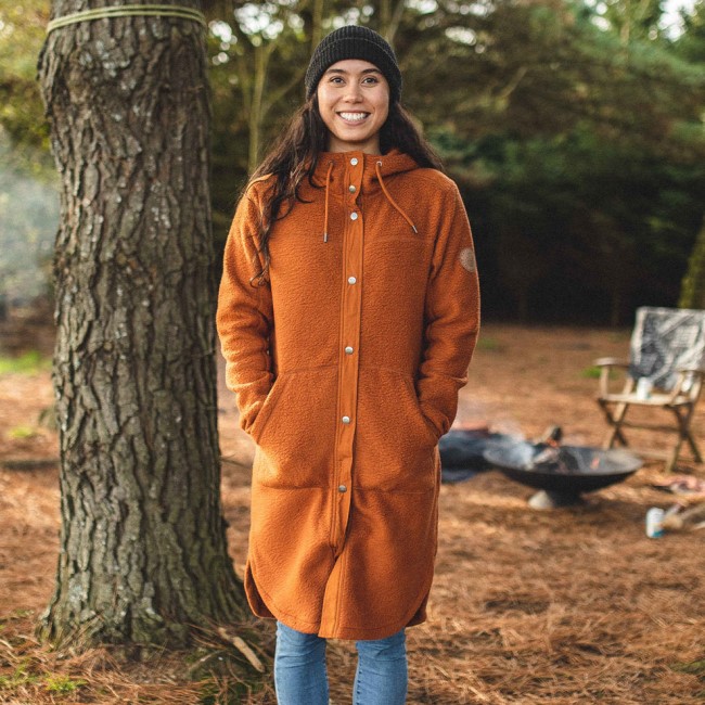 Passenger Exclusive Campbell Hooded Sherpa Cardigan Glazed Ginger
