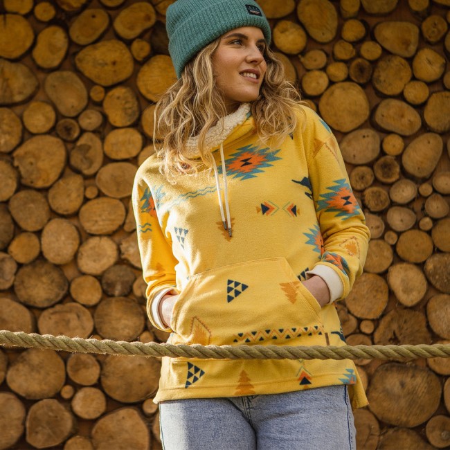 Passenger Exclusive Olive Recycled High Neck Polar Fleece Ochre Drifter