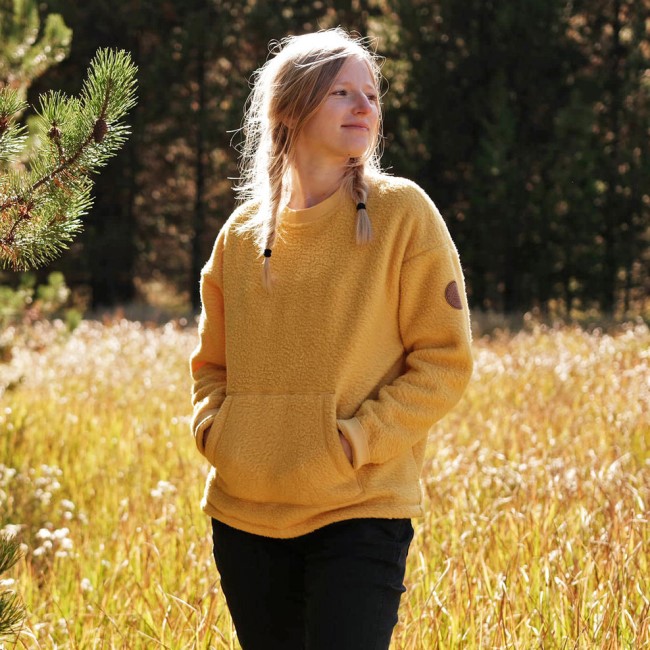 Passenger Exclusive Ivy Recycled Sherpa Sweatshirt Ochre Yellow