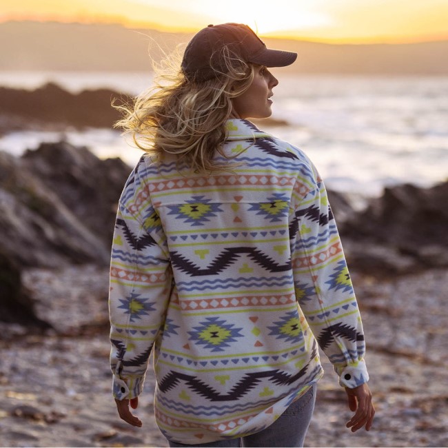 Passenger Exclusive East Recycled Polar Fleece Shirt Egret Adrift