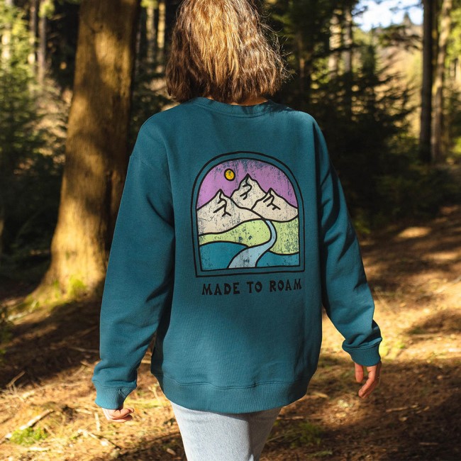 Passenger Exclusive Friday Collective Recycled Cotton Oversized Sweatshirt Blue Coral