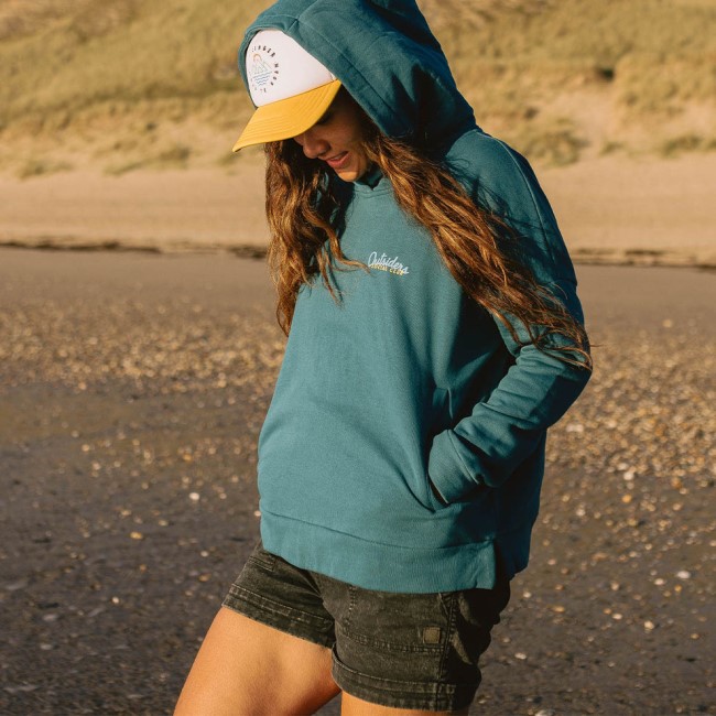 Passenger Exclusive Early Riser Recycled Cotton Hoodie Blue Coral