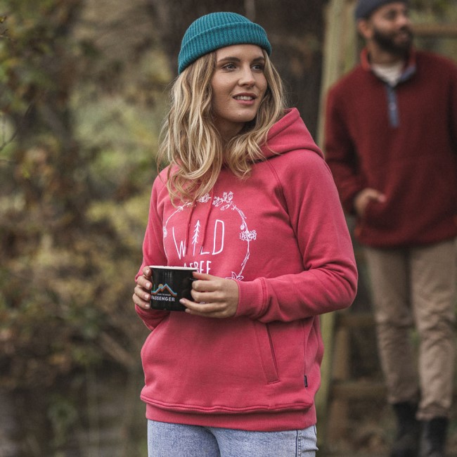 Passenger Exclusive Wild & Free Recycled Hoodie Rose