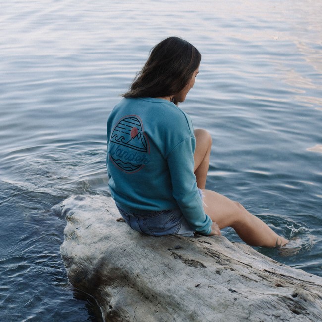 Passenger Exclusive Footloose Recycled Sweatshirt Ocean Blue