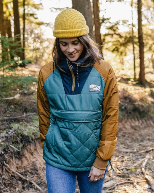 Passenger Exclusive Ocean Recycled Insulated 1/2 Zip Jacket Deep Ocean