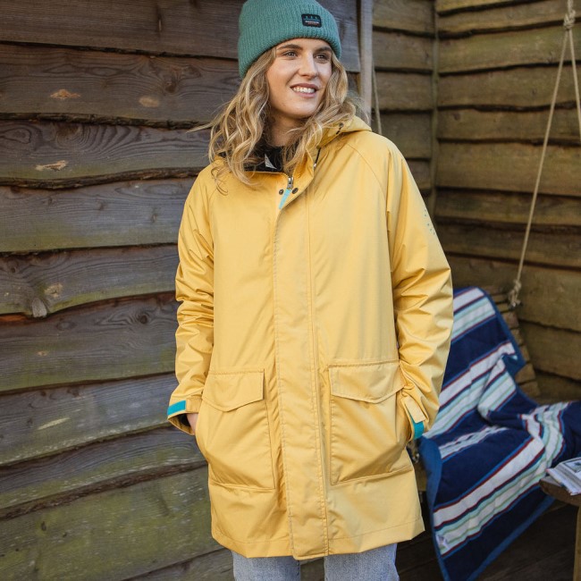 Passenger Exclusive Pacific Recycled Waterproof Jacket Ochre Yellow