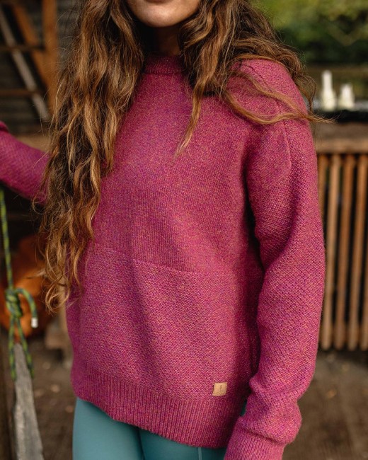 Passenger Exclusive Cove Recycled Knit Jumper Rhubarb