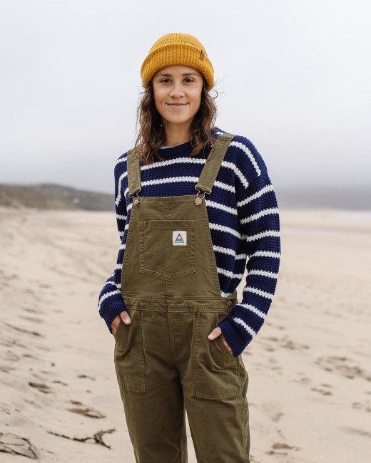 Passenger Exclusive Lakewood Organic Cotton Knitted Jumper Navy Stripe