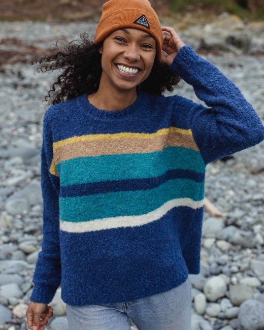 Passenger Exclusive Riverglen Knitted Jumper Dark Denim