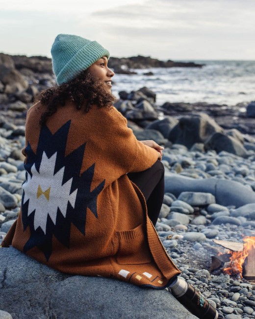Passenger Exclusive South Coast Recycled Knit Cardigan Glazed Ginger