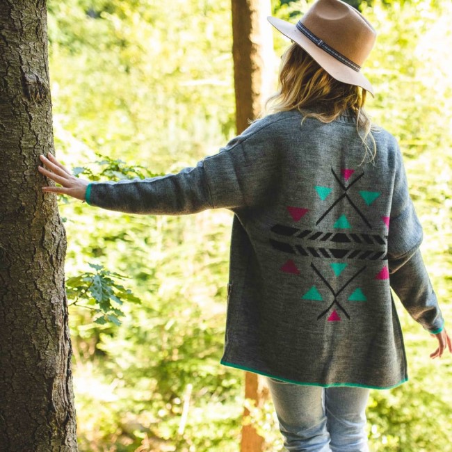 Passenger Exclusive West Coast Cardigan Flecked Grey Marl