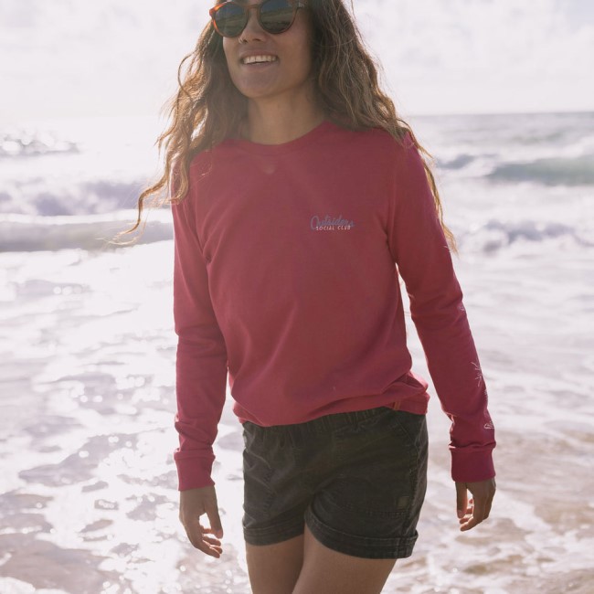 Passenger Exclusive Dawn Recycled Cotton Ls T-Shirt Earth Red
