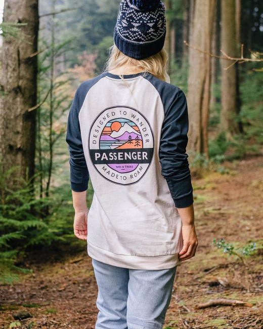 Passenger Exclusive Wilds Recycled Cotton Oversized Ls T-Shirt Deep Navy