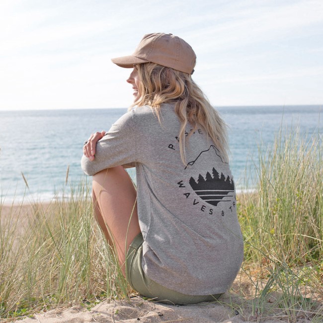 Passenger Exclusive Big Leaf Recycled Ls T-Shirt Grey Marl
