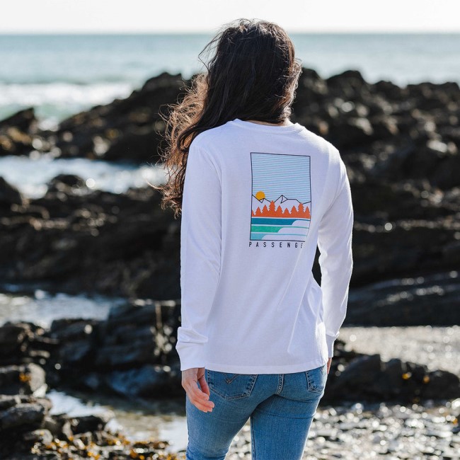Passenger Exclusive Travel More Recycled Ls T-Shirt White