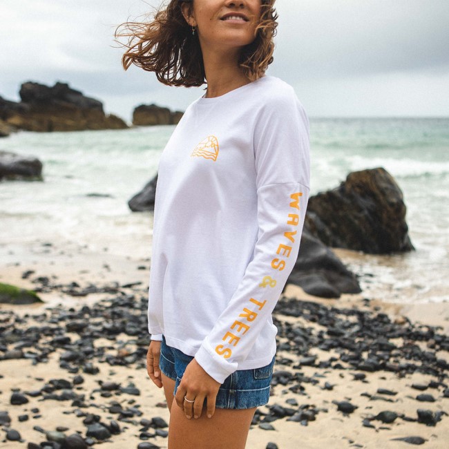 Passenger Exclusive Coos Bay Recycled Ls T-Shirt White