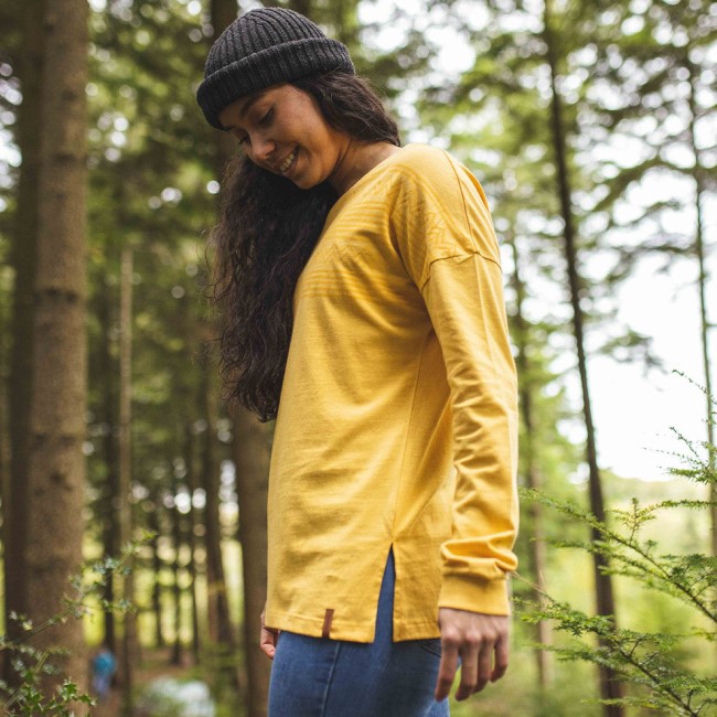 Passenger Exclusive Josephine Recycled Ls T-Shirt Ochre Yellow