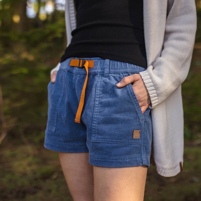 Passenger Exclusive Del Sur Recycled Cord Shorts Stone Blue