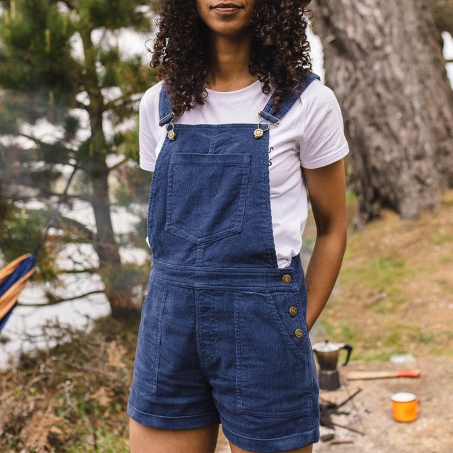 Passenger Exclusive Roamologist Recycled Cord Dungarees Dark Denim