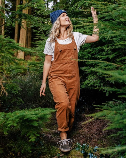 Passenger Exclusive Meadows Cord Dungarees Coconut