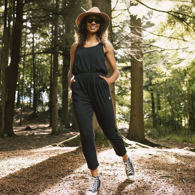 Passenger Exclusive Eva Recycled Cotton Jumpsuit Black