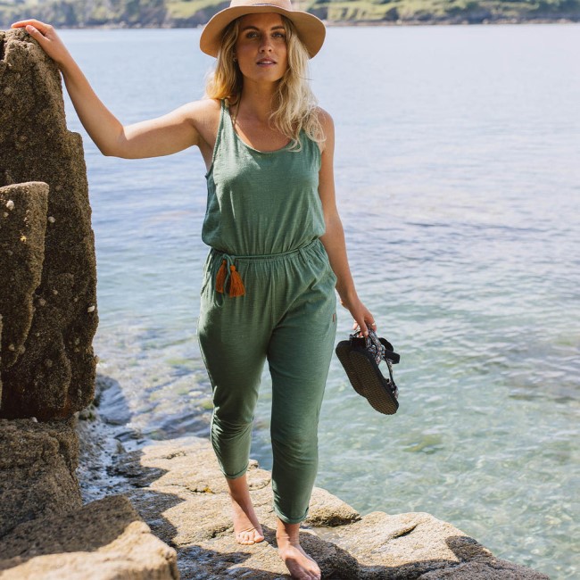 Passenger Exclusive Eva Recycled Cotton Jumpsuit Dark Ivy