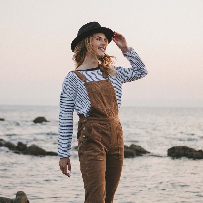 Passenger Exclusive Roamist Cord Dungarees Coconut