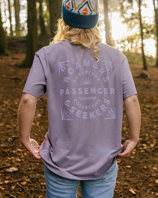 Passenger Exclusive Roamers And Seekers Recycled Cotton Oversized T-Shirt Dusty Lilac