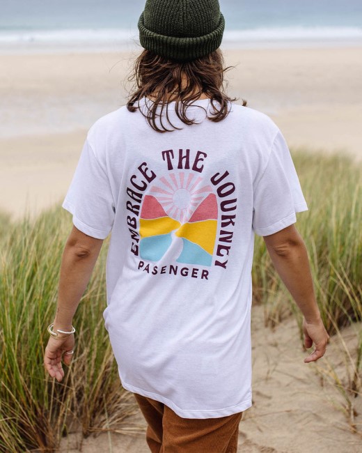 Passenger Exclusive Embrace The Journey Oversized Recycled Cotton T-Shirt White