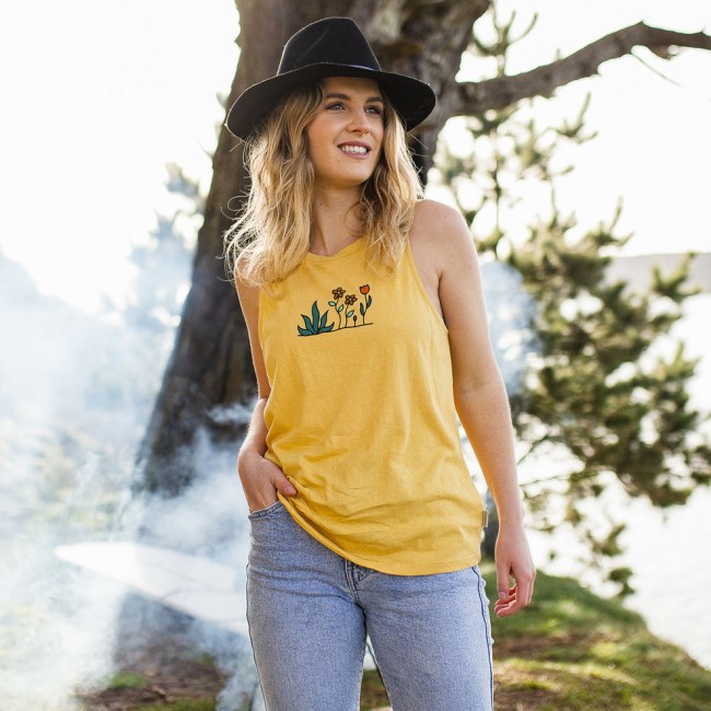 Passenger Exclusive Grown To Roam Hemp Vest Ochre Yellow