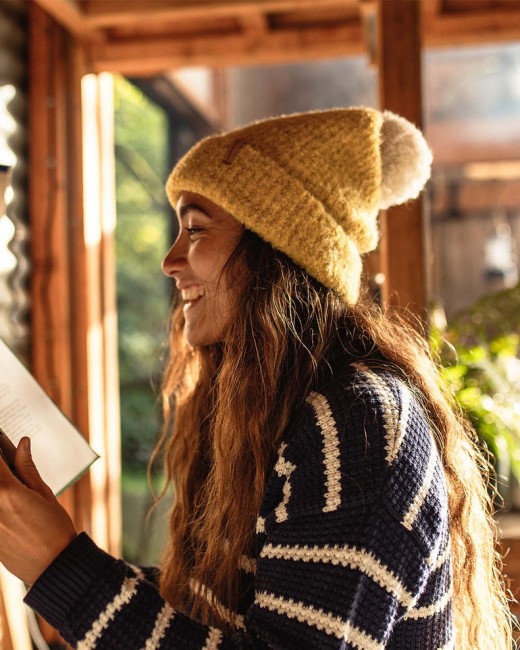 Passenger Exclusive Mellow Bobble Hat Mustard Yellow