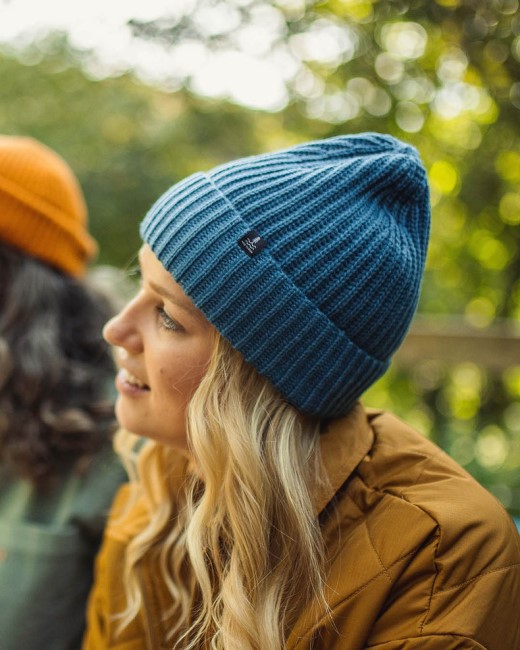 Passenger Exclusive Fisherman Recycled Beanie Blue Steel